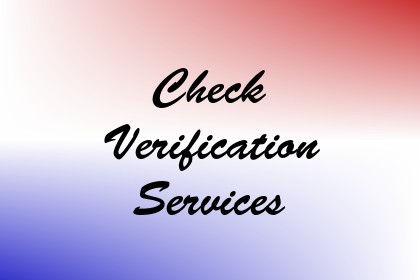 Check Verification Services Image