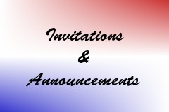 Invitations & Announcements