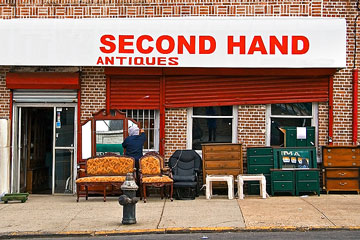 a thrift shop selling second-hand items and antiques